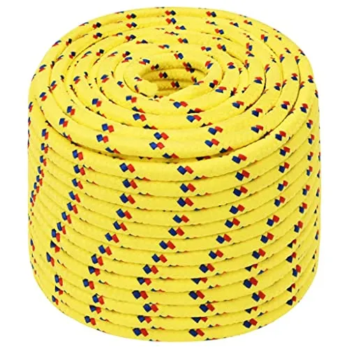 vidaXL Bootsseil Gelb 14 mm 250 m
