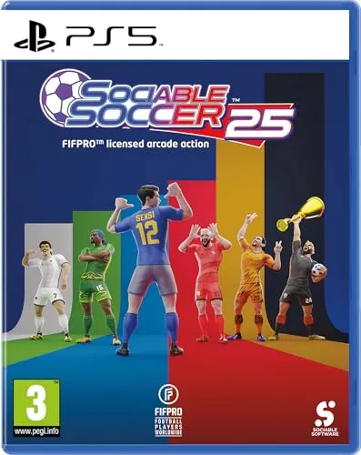 Sociable Soccer 25 - Sony PlayStation 5 - Sportspiel für PS5 mit schnellem, arcade-ähnlichem Gameplay und Multiplayer-Optionen, entwickelt von Jon Hare, dem Schöpfer von Sensible Soccer.