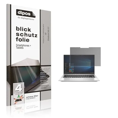 dipos I Blickschutzfolie kompatibel mit HP EliteBook 845 G7 Display-Schutzfolie matt mit 4-Wege Sichtschutz-Effekt