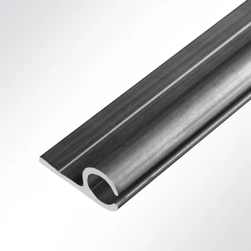 Lysel Kederschiene Kederleiste Alu 0° anthrazit RAL 7016 für 5-9mm Keder L: 1m