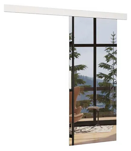 Schiebetürsystem Innentür Tess 86x1,6x205cm weiß inklusive Schiebesystem (18295)