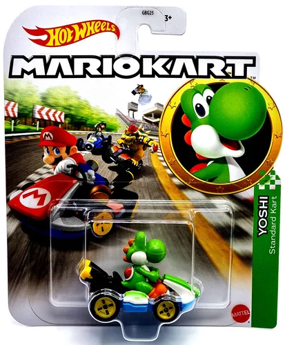 Mattel Hot Wheels cars Mario Kart Replica   Auto Yoshi Standard Kart