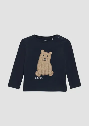 s.Oliver Langarmshirt T-Shirt Longsleeve mit Teddy-Applikation