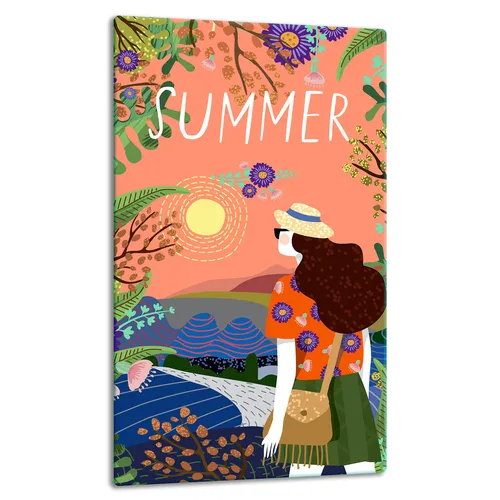 Herdabdeckplatten Schneidebrett Spritzschutz Glas 30x52cm Sommer