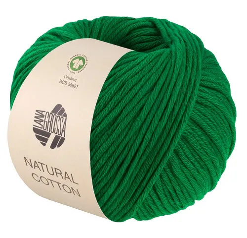 LANA GROSSA NATURAL COTTON Häkelwolle, 80 m (Bio-Baumwollgarn in Millefili-Zwirnung), 50 g