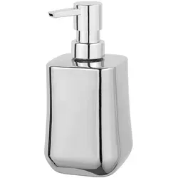 SCHÖNER WOHNEN Seifenspender Adine aus Keramik in Silber Chrom - Eleganter Seifenspender der SCHÖNER WOHNEN-Kollektion aus hochwertiger Keramik, ideal für ein stilvolles Bad. Robuste Verarbeitung und modernes Design vereinen sich hier.