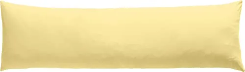 Erwin Müller Seitenschläferkissenbezug Single-Jersey Murnau - hellgelb Größe 40x140 - bügelfrei, strapazierstark, elastisch, mit Reißverschluss