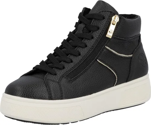 Rieker Stiefelette aus Kunstleder - Wanderschuhe für Damen mit Plateau, kombiniert Schnürung und Reißverschluss für perfekten Sitz und optimalen Halt. Bequem und stylish für den Alltag!