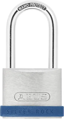 ABUS Rock™ 5 Vorhängeschloss 40mm Silber - Vorhängeschloss von ABUS, robust und sicher mit Hochsicherheitsschlüssel, ideal für die Sicherung von Türen und Toren.