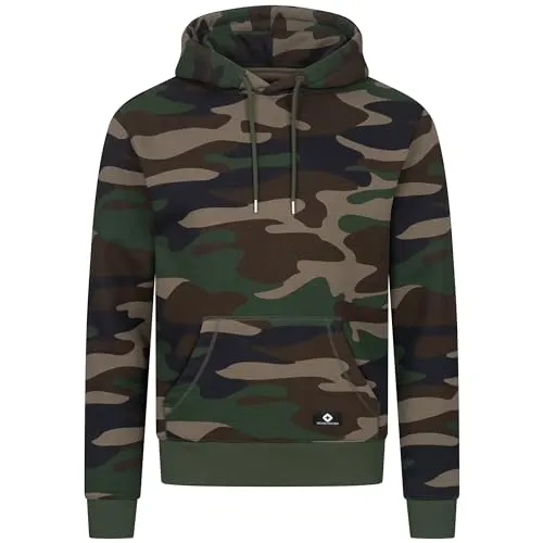 Höhenhorn Janga Hoodie Herren Camo Grün Gr. M - Kapuzenpullover für Herren aus atmungsaktiver Baumwolle, ideal für Alltag und Sport, bietet Komfort und stylischen Schutz bei jedem Wetter.