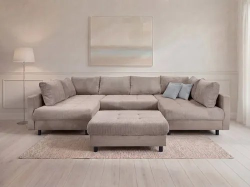 COLLECTION AB Wohnlandschaft Antonia U-Form, B: 298 cm in beige von OTTO home