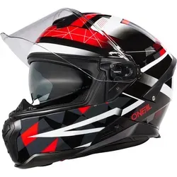 Oneal Challenger Exo Helm, schwarz/grau/rot, M (57/58) - Motorradhelme - Robuster ABS-Helm mit optimaler Luftzirkulation und stylischem Design für höchsten Komfort und Sicherheit auf jeder Strecke.