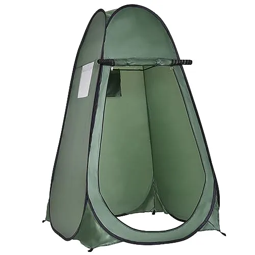 DREAMADE Pop-Up Umkleidezelt, Duschzelt Toilettenzelt Camping Faltzelt, Pop Up Zelt Lagerzelt Wurfzelt für Outdoor Strand Angel Camping Wandern, 190 x 120 x120 cm (Grün)