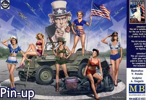 MB Master Box Pin-Up Girls Mädchen Figuren 1:35 Bausatz Model Kit Art 35183