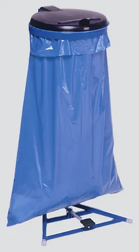 Müllsackständer mit Fußpedal 120l in blau/schwarz von VAR