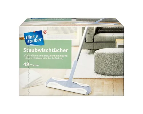 flink & sauber Staubwischer (48-St), Staubwischtücher Nachfüllpack