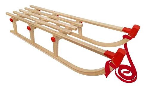 ERST-HOLZ Schlitten Rodelschlitten Klappschlitten mit 115 Länge Buche (ohne Zubehör), V-22-115 - langer Schlitten 115 cm - mit wählbarem Zubehör