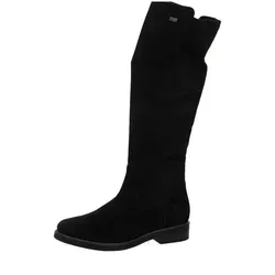 Remonte Damen D8387 Kniehohe Stiefel, schwarz, 40 EU - Wanderschuhe aus hochwertigem Echtleder, mit rutschfester Sohle und wasserabweisender TEX-Membran für optimalen Komfort bei jedem Wetter.