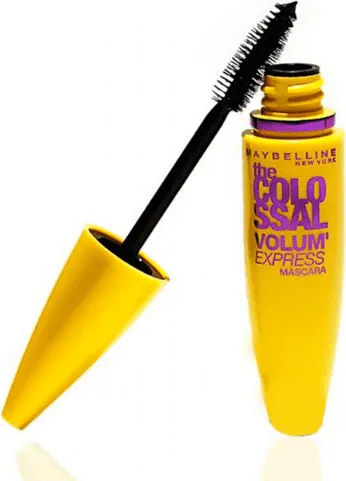 Maybelline The Colossal Mascara - Volum' Express für kolossale Wimpern - Mascaras für beeindruckendes Volumen und Definition, angereichert mit Kollagen und einer Mega-Bürste, ideal für empfindliche Augen und Linsenträgerinnen.