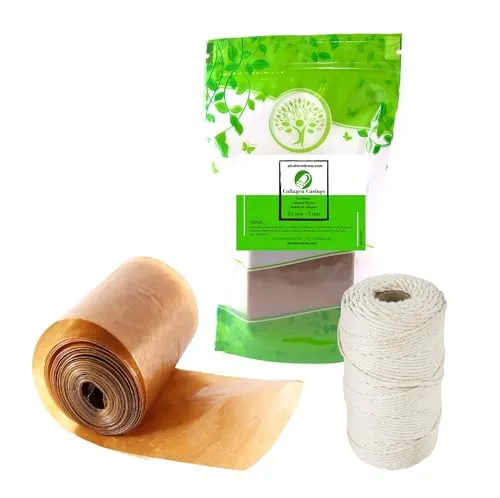 Kunstdarm 45mm/5m + Wurstgarn 80m - Metzger Kollagenhülle, Küchengarn