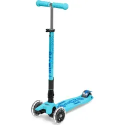 Micro® Maxi Deluxe Klappbarer LED-Scooter in blau von Micro Mobility