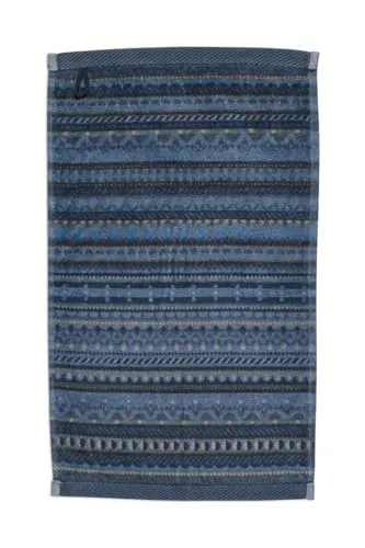 Pip Studio Geometric Print Gästehandtuch Dark Blue 30x50cm (1 Stück)