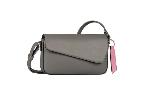 TOM TAILOR Umhängetasche Flap Bag grau - Handtasche aus 100% Polyurethan mit verstellbarem Schulterriemen (77 cm - 141 cm), ideal für Alltag und Freizeit.
