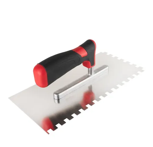 Prima-Online Zahnkelle Zahnkelle zum Verlegen Zahnspachtel Edelstahlkelle Ergonomisch Griff (Zahnkelle 8x8-St)