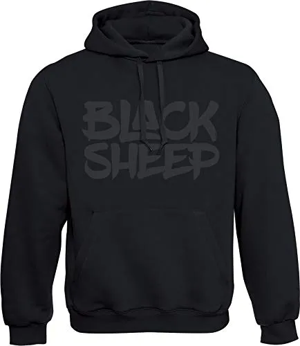 Black Sheep Kapuzenpullover für Herren - Stylischer Hoodie mit gefütterter Kapuze und Kängurutasche, ideal für Streetwear-Looks und aktive Freizeitgestaltung. Pflegeleicht und in Übergrößen erhältlich.