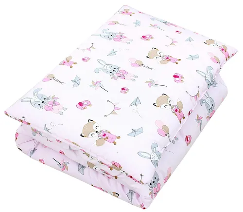 TupTam Kinderbettdecke 2tlg. - Gemusterte Ganzjahresdecke mit Kissen - Bettdecken Set für Kinder, aus atmungsaktiver Baumwolle, antiallergisch und ideal für ganzjährigen Schlafkomfort. Coole Tier- und Sternenmuster machen es zur perfekten Wahl für jedes Kinderbett.