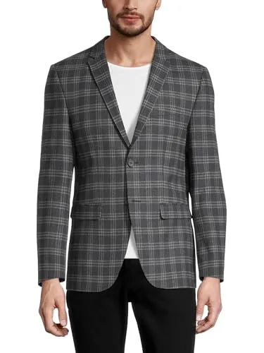 Steffen Klein Classy Gentleman Herren Sakko Karo - Stylisches Slim Fit-Sakko in Woll-Optik mit weichem Karo-Stoff. Ideal für Büro und Freizeit. Klappentaschen und praktische Innentaschen bieten zusätzlichen Stauraum.