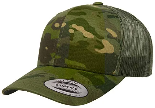 Yupoong Unisex Yp Classics Multicam Retro Trucker Cap Verschluss, Tropic/Green, Einheitsgröße