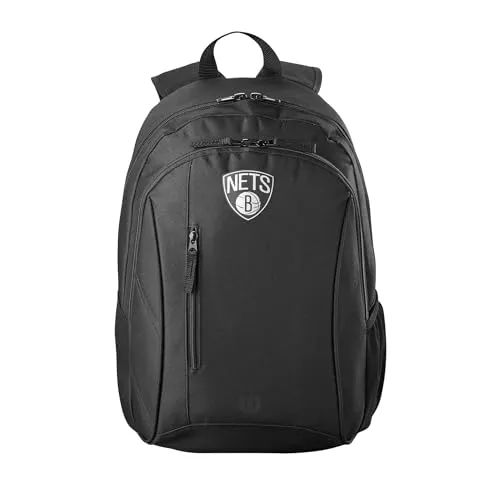 Wilson NBA Team Brooklyn Nets Backpack WZ6015002 - Unisex Rucksack in Schwarz, 30L Kapazität und ideal für Basketballfans