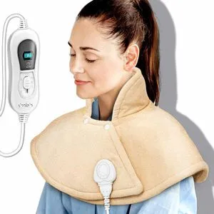 sinnlein Heizkissen elektrisch - Wärmekissen für Nacken, Schulter und Rücken - Heizkissen für Nacken, Schulter und Rücken mit 3 Temperaturstufen, schnell in 10 Minuten warm und sicher dank Abschaltautomatik und Überhitzungsschutz. Ideal für entspannende Wärme zuhause oder im Büro.