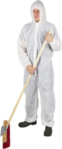 Kerbl Einwegoverall (Farbe Weiß, Größe M, zum Schutz vor Staub) 3408