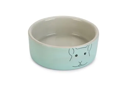 Beeztees Meerschweinchen Napf Frinca - Nager - Keramik - grau/Mint - Durchm. 10x4,5 cm