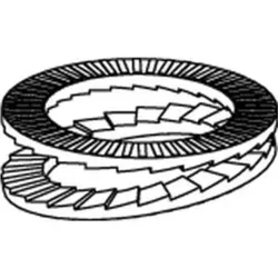 Nord-Lock Scheiben 1.7182 NL36sp, 25 Stück - Zahnscheibe für sichere Schraubverbindungen, mit vergrößertem Außendurchmesser für optimale Auflagefläche, ideal für Aluminium und Langlöcher.