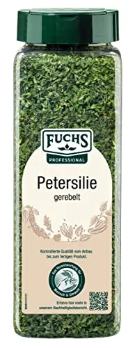 Fuchs Professional - Petersilie gerebelt | Kräuternote zum Verfeinern zahlreicher Gerichte | Mit praktischem Streuaufsatz | 100 g im großen Streuer