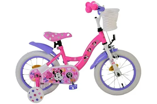 Disney Kinderfahrrad Minnie Cutest Ever 14 Zoll - Pink - Kinderfahrrad mit Minnie Mouse Design, ideal für kleine Abenteurerinnen und sorgt für viel Spaß beim Fahren!