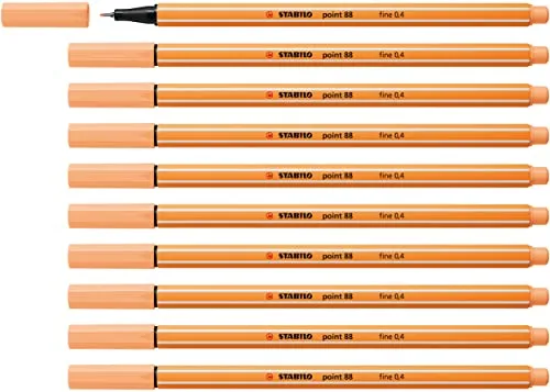 STABILO - Fineliner - point 88-10er Pack - hellorange