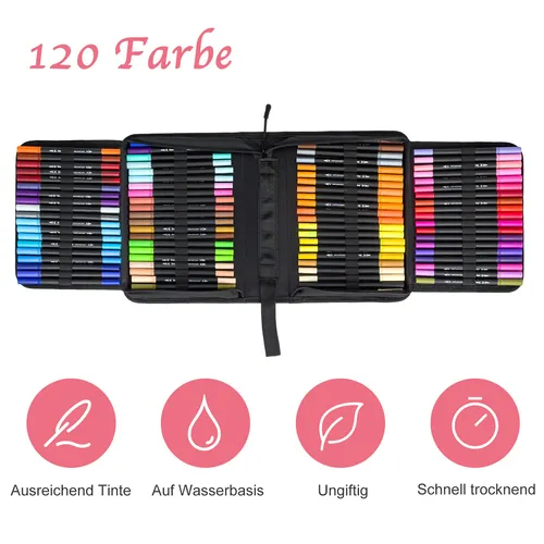 Stück Pinselstifte mit Doppelspitze Malstifte für Erwachsene Marker 120