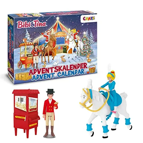 Adventskalender BIBI & TINA WEIHNACHTSZIRKUS - Adventskalender mit 24 hochwertigen 3D-Artikeln zum Bau eines einzigartigen Weihnachtszirkus-Spielsets von Bibi und Tina. Ideal für Fans und kreative Kinder.