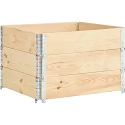 vidaXL Paletten-Aufsatzrahmen 3 Stk. 100x100 cm aus Kiefernholz - Praktische Paletten-Aufsatzrahmen aus massivem Kiefernholz für vielseitige Nutzung im Garten. Stapelbar und klappbar, ideal zur Sicherung und Lagerung. Perfekt für kreative Hochbeete und platzsparenden Transport.