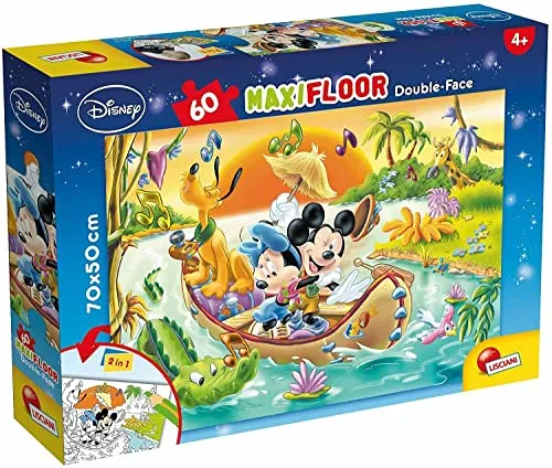 Liscianigiochi 48205 Frozen Mickey & Friends Mouse, Eiskönigin Puzzle 60 Teile 46874, 60 piezas