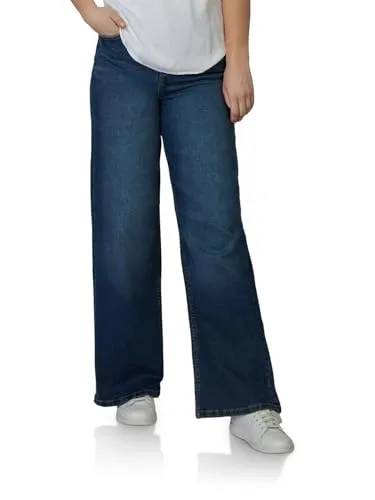 DENIMFY Damen Jeans DFPaula High Waist Wide Leg - Modische High Waist Jeans für Damen im weiten Bein Schnitt, aus hochwertigem Baumwoll-Mischgewebe für optimalen Tragekomfort. Erhältlich in verschiedenen Größen und Farben, ideal für den Alltag.