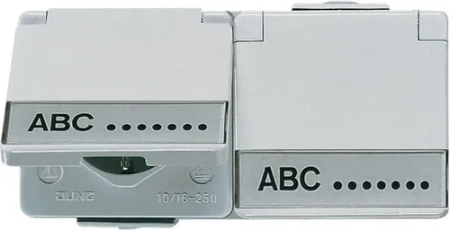 Jung WG 600 - Waagerechte SCHUKO-Zweifach-Steckdose - Steckdosen & Zubehör: Robuste spritzwassergeschützte Zweifach-Steckdose für den Außenbereich, ideal für sichere Stromversorgung bei jedem Wetter.