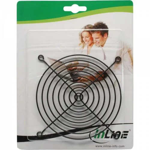 InLine Lüftergitter Metall, schwarz, 120x120mm