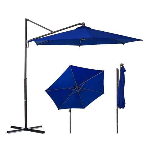 Sekey Ampelschirm 300cm Alu Sonnenschirm – 360° drehbar & UV50+ Schutz