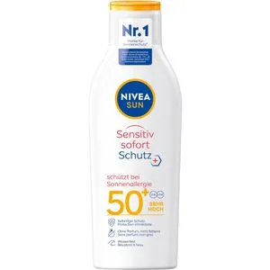 Nivea Sonnencreme Sun Sensitiv Sofort Schutz, LSF 50+, 200ml, wasserfest, Anti-Sonnenallergie