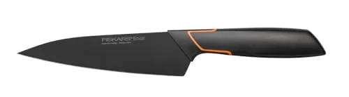 Fiskars Kochmesser, Modernes Design, Gesamtlänge: 27 cm, Qualitätsstahl/Kunststoff, Edge, 1003095, Schwarz